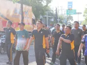 HUT RI ke-80 Polresta Banyuwangi, TNI, dan Bhayangkari Olahraga Bersama Meriahkan Kemerdekaan