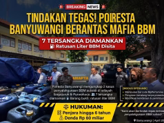 Tindakan Tegas Polresta Banyuwangi Berantas Mafia BBM, Tujuh Tersangka Di Amankan
