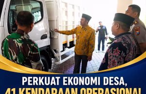 Perkuat Ekonomi Desa ,41 Kendaraan Operasional KDKMP Diserahkan