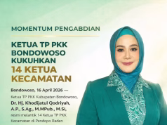 Momentum Pengabdian, Ketua TP PKK Bondowoso Kukuhkan 14 Ketua Kecamatan