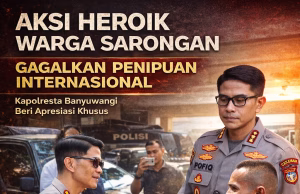 Aksi Heroik Warga Sarongan Gagalkan Penipuan Internasional, Kapolresta Banyuwangi Beri Apresiasi Khusus