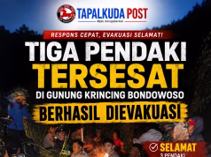 Tiga Pendaki Tersesat di Gunung Krincing Bondowoso Berhasil Dievakuasi