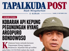 Kobaran Api Kepung Pegunungan Hyang Argopuro Bondowoso